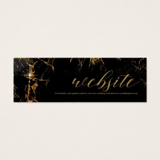 Marble Glitzer Wedding Website Black Gold ID644 (Vorderseite)
