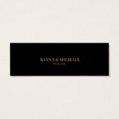 Marble Glitzer Wedding Website Black Gold ID644 (Rückseite)