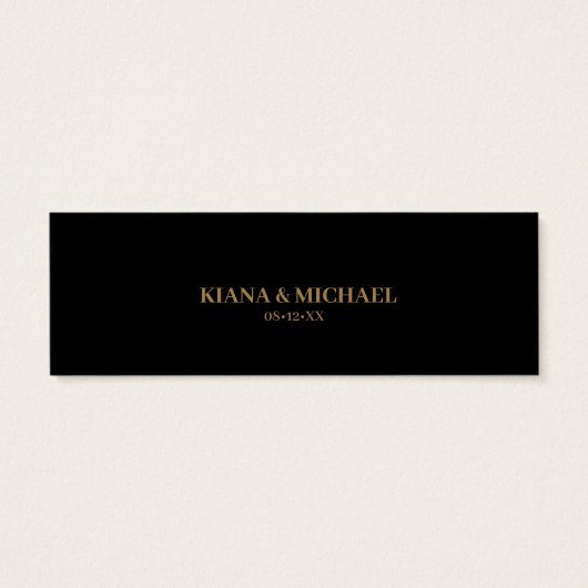 Marble Glitzer Wedding Website Black Gold ID644 (Rückseite)