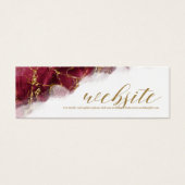 Marble Glitzer Wedding Website Burgundy Gold ID644 (Vorderseite)