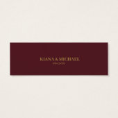 Marble Glitzer Wedding Website Burgundy Gold ID644 (Rückseite)