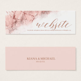 Marble Glitzer Wedding Website Rose Gold ID644
