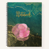 Marble Gold Blume Notebook Notizblock (Vorderseite)
