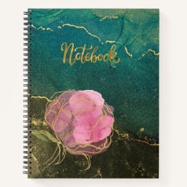 Marble Gold Blume Notebook Notizblock