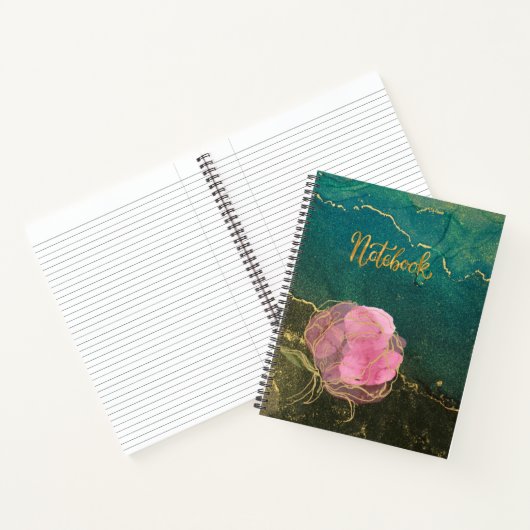 Marble Gold Blume Notebook Notizblock (Innenseite)