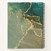 Marble Gold Blume Notebook Notizblock (Rückseite)