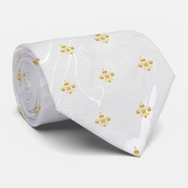 Marble gold Fleur de Lis, French Lili pattern Krawatte