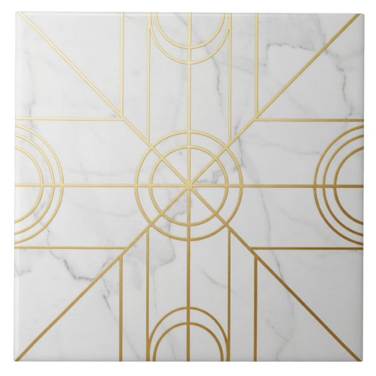 Marble & Gold Harmony Fliese (Vorderseite)