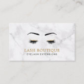 Marble Gold Lash Brow Beauty Visitenkarte (Vorderseite)