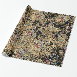 Marble Gold Meadow Butterfly Insekten Edelsteine D Geschenkpapier