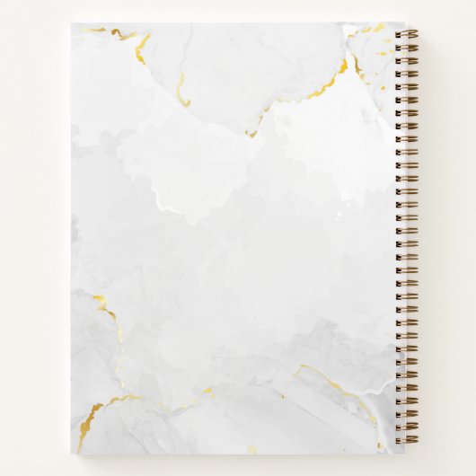 Marble-Gold-Notebook Notizblock (Rückseite)