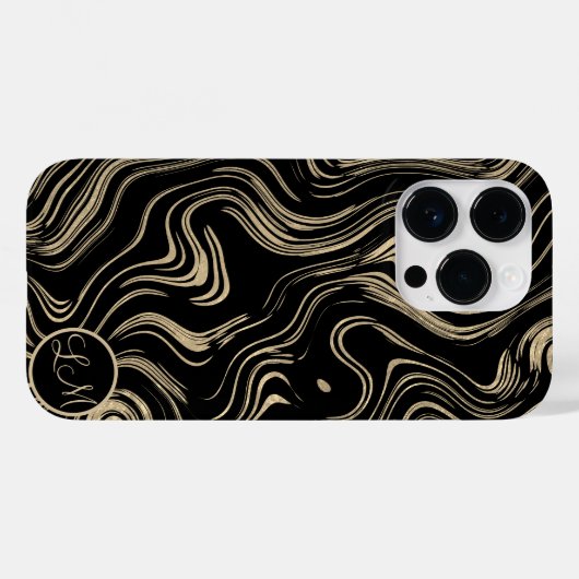 Marble Gold Personalisiert Phone Case (Rückseite (Horizontal))