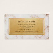 Marble Gold Pink Event Planner Business Card (Rückseite)