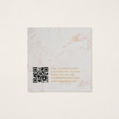 Marble Gold Script QR Code Earring Display Card (Rückseite)