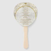 Marble Gold Wedding Program Fächer (Rückseite)