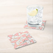 Marble Golden Mosaik Rechteckiger Pappuntersetzer (Vor Ort)