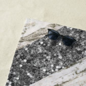 Marble Gray Gold White Strandtuch (Beispiel)