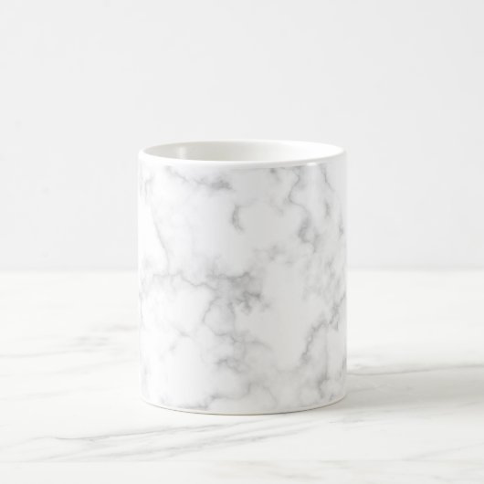 Marble Gray White Abstrakt Pattern Modernes Elegan Kaffeetasse (Mittel)