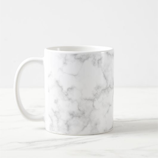 Marble Gray White Abstrakt Pattern Modernes Elegan Kaffeetasse (Links)
