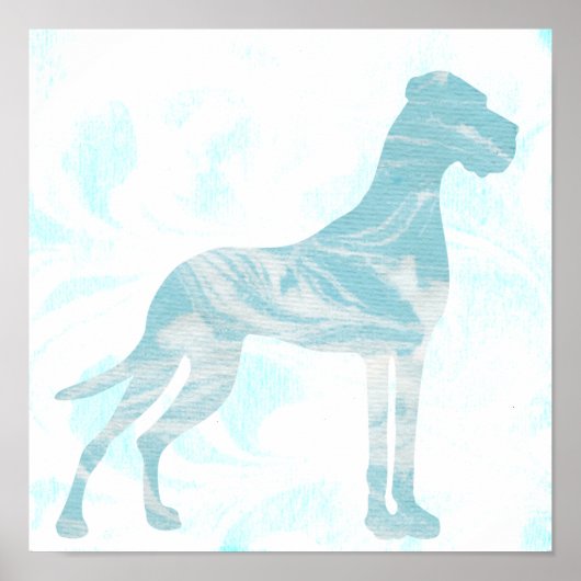 Marble Great Dane Poster (Vorne)