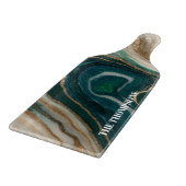 Marble Green Gold Glitter Elegant Personalized Schneidebrett (Ecke)