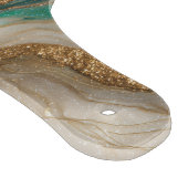 Marble Green Gold Glitter Elegant Personalized  Schneidebrett (Ecke)