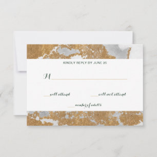 Marble Green und Gold Wedding rsvp