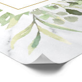 Marble Greenery Foto Feier des Lebenszeichen Poster (Ecke)