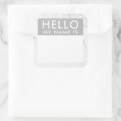 Marble Hallo mein Name ist Aufkleber (Tasche)