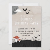 Marble Halloween Geburtstag Einladung (Vorderseite)