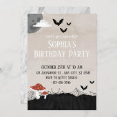 Marble Halloween Geburtstag Einladung (Vorne/Hinten)