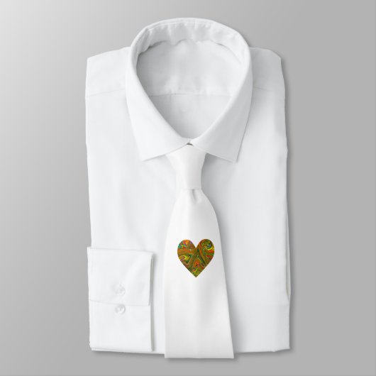 Marble Heart on Neck Tie Krawatte (Gebunden)