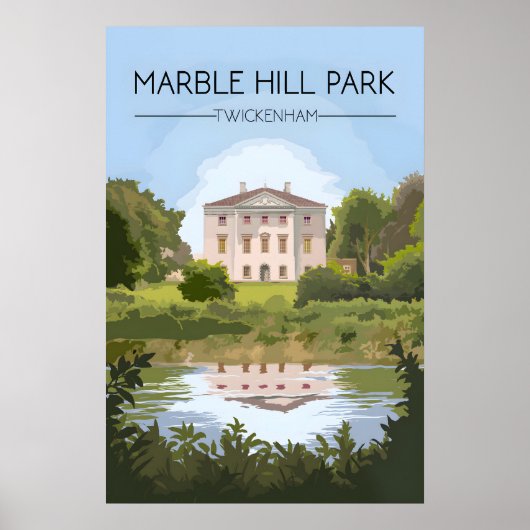 Marble Hill Park Twickenham Reiseplakat Poster (Vorne)