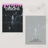 Marble Holo Tropfen Crystal Earring Display Card Visitenkarte (Vorne/Hinten)