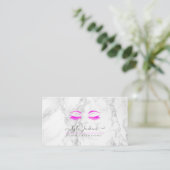 MARBLE HOT PINK EYE LASHES VISITENKARTE (Stehend Vorderseite)
