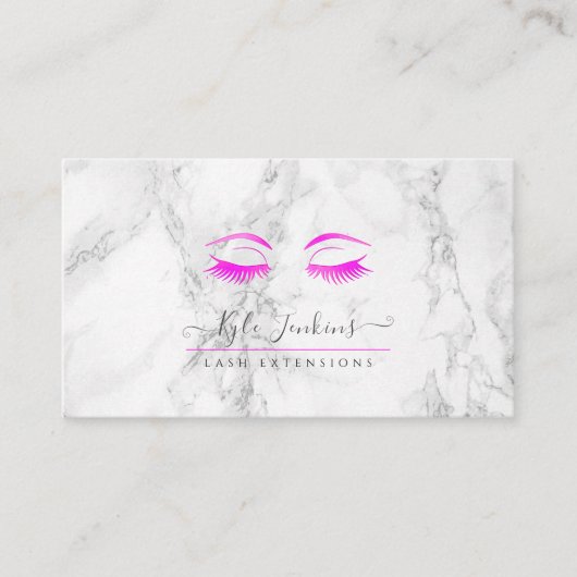 MARBLE HOT PINK EYE LASHES VISITENKARTE (Vorderseite)