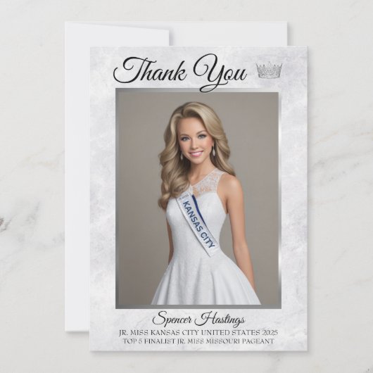 Marble Ice Pageant Dankeschön Karte (Vorderseite)