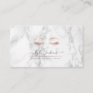 MARBLE IMITAT ROSE GOLD EYE LASHHI VISITENKARTE