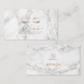 MARBLE IMITAT ROSE GOLD EYE LASHHI VISITENKARTE (Vorne/Hinten)