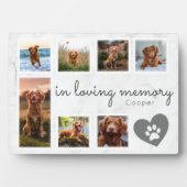 Marble in der Erinnerung an den Hund Fotoplatte (Vorderseite)