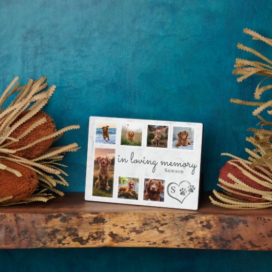 Marble in der Erinnerung an den Hund Fotoplatte (Seite)