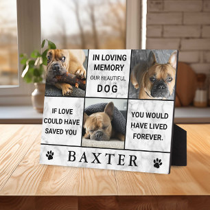 Marble Insta Foto Collage Memorial Pet Keepake Fotoplatte