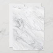 Marble Just Married Post-Hochzeit-Feier Einladung (Rückseite)