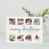 Marble Kardinal Script Foto Collage Weihnachten (Stehend Vorderseite)
