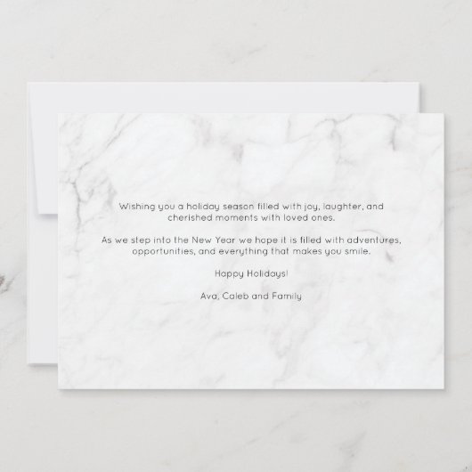 Marble Kardinal Script Foto Collage Weihnachten (Rückseite)