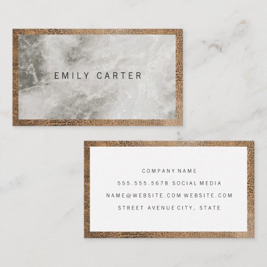 Marble Leather Visitenkarte (Vorne/Hinten)