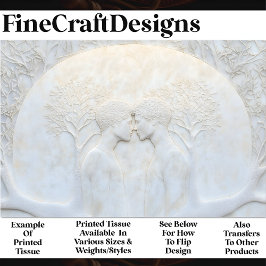 Marble-LGBTQ-Paar in Liebe mit X5Decoupage Seidenpapier