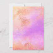MARBLE LILA GOLD TRIM GEBURTSTAGLICHE EINLADUNG (Rückseite)