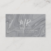 Marble Liquid Agate Style Salon Zuhause - Räume gr Visitenkarte (Rückseite)