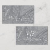 Marble Liquid Agate Style Salon Zuhause - Räume gr Visitenkarte (Vorne/Hinten)